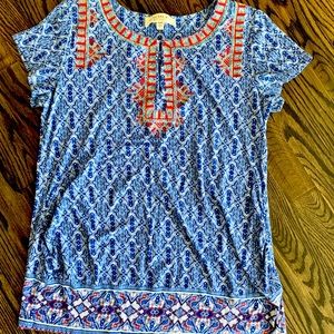 Skies Are Blue Boho Maternity Blouse Size Small
